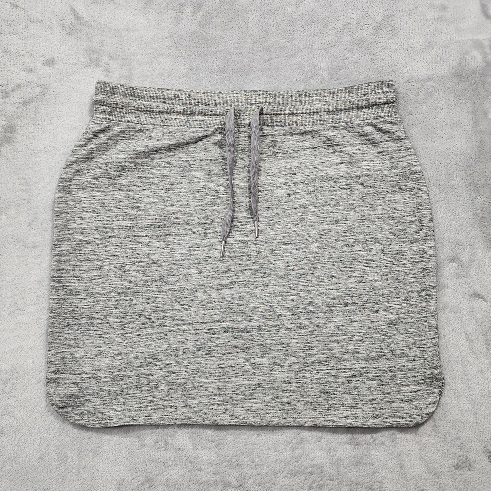 Daily Ritual Skirt Womens M Gray French Terry Knit Pencil Mini Drawstring Casual